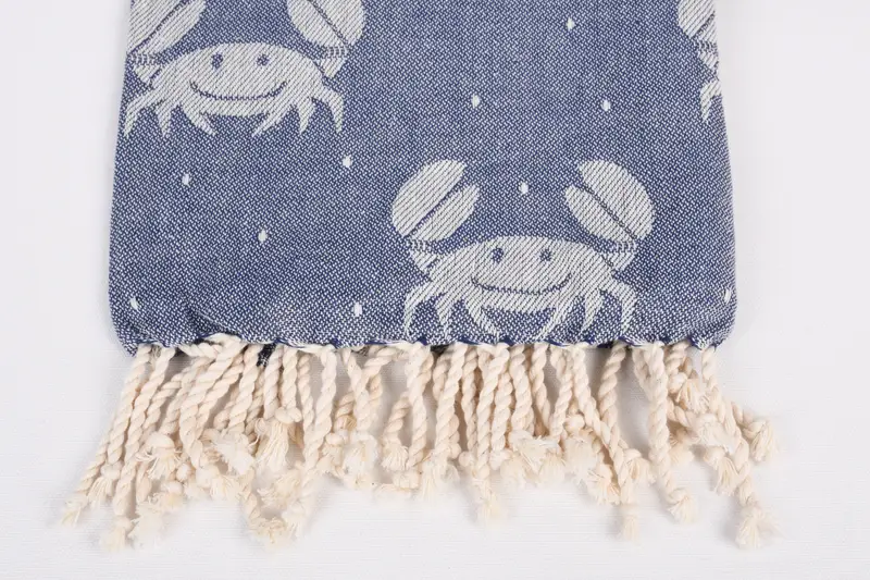 Absorbent Turkish towel, Luxury towel, Turkish Beach Towel Monogram, Personalized Gifts, 68x40 Cotton Crab Design Towel, Bachelor Towel, Bride Gift - 5