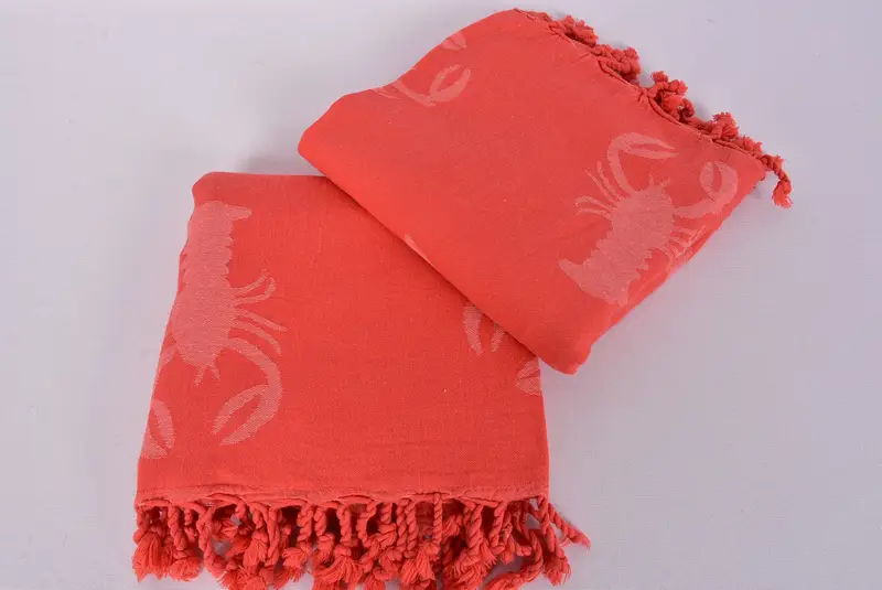 Thin towel, Spa Gift, Quick-drying peshtemal towel for poolside, 70x40 Cotton Scorpion Patterned Towel, Best Beach Towel, Best Friend Gift - 6