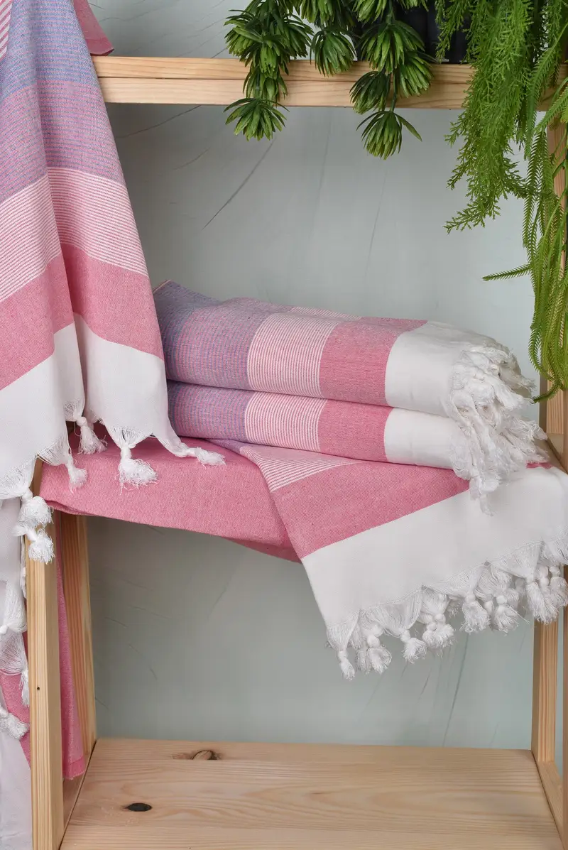 Handmade Turkish hammam towel, 68x40 Cotton Striped Towel, Turkish beach towel, Home Decor Gifts, Turkish Towel Beach, House Warming Gift - 6