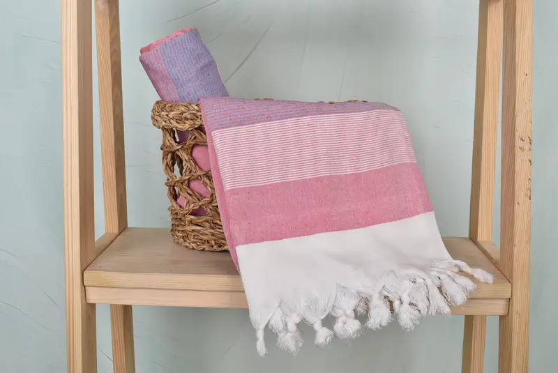 Handmade Turkish hammam towel, 68x40 Cotton Striped Towel, Turkish beach towel, Home Decor Gifts, Turkish Towel Beach, House Warming Gift - 4