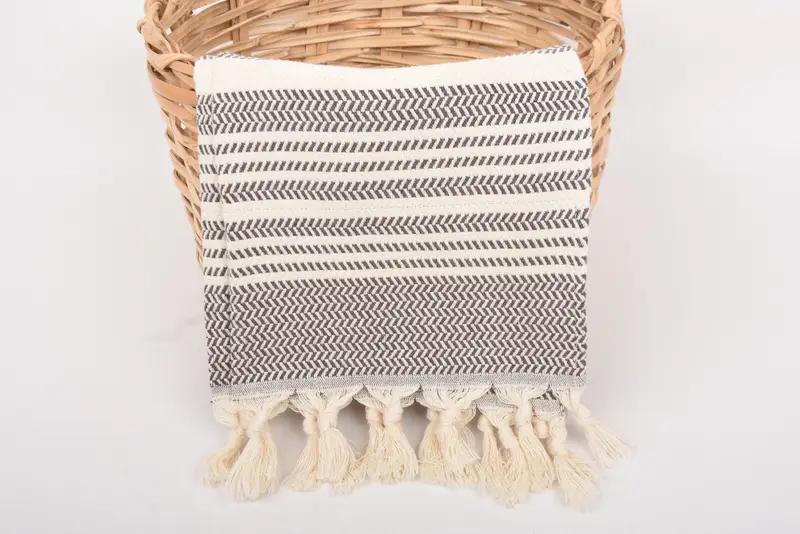 40x18 Pamuklu Çizgili Havlu, Çalışan Hediyeleri, Kişiselleştirilmiş Hediye, Nedime Hediyeleri, Organik Havlu, Kişiselleştirilmiş Hediyeler, Türk Havlu Monogram - 5