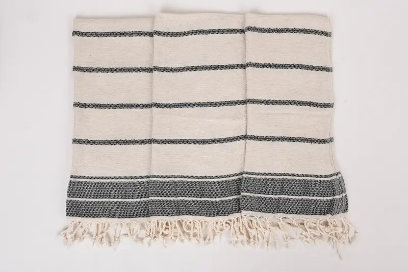 40x20 Linen Striped Towel, Bridal Party Gifts, Best Friend Wedding Gift, Kitchen Towel, Personalized Kitchen Towel, Monogrammed Hand Towel - 7