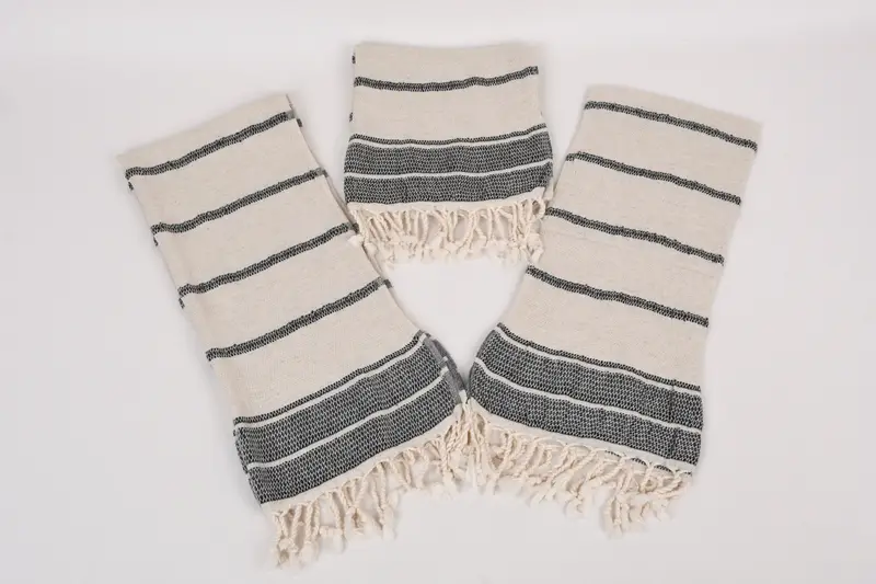 40x20 Linen Striped Towel, Bridal Party Gifts, Best Friend Wedding Gift, Kitchen Towel, Personalized Kitchen Towel, Monogrammed Hand Towel - 6