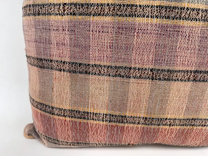 Throw Kilim Pillow, Ethnical Kilim Rug Pillow, Retro Pillow Sham, 24x24 Rainbow Cushion Cover, Pillow for Sofa, Floor Pillow Case, Pillow Case - 2