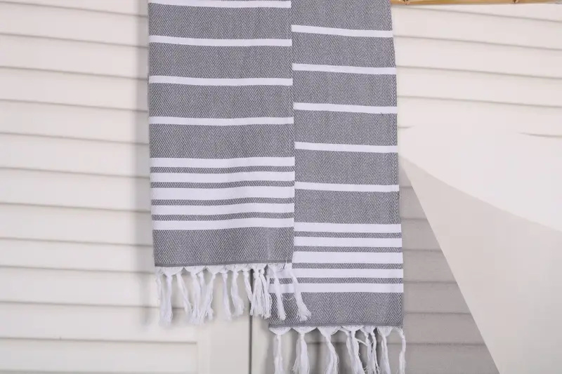 Beach Theme Wedding Gift, Monogrammed Hand Towel, Wedding Shower Gift, Custom Hand Towel, 40x20 Cotton Zig zag Towel, Personalized Kitchen Towel - 7