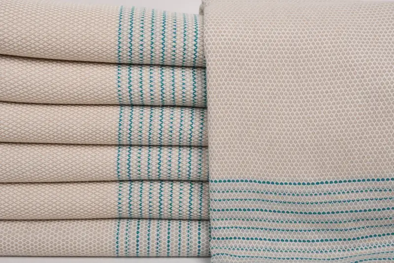 Beach towel, Quick-Dry Beach Towel, Bachelor Towel, Embroidery Towels, Turkish Beach Towel Bulk, Absorbent Turkish towel, 64x40 Cotton Striped Towel - 1