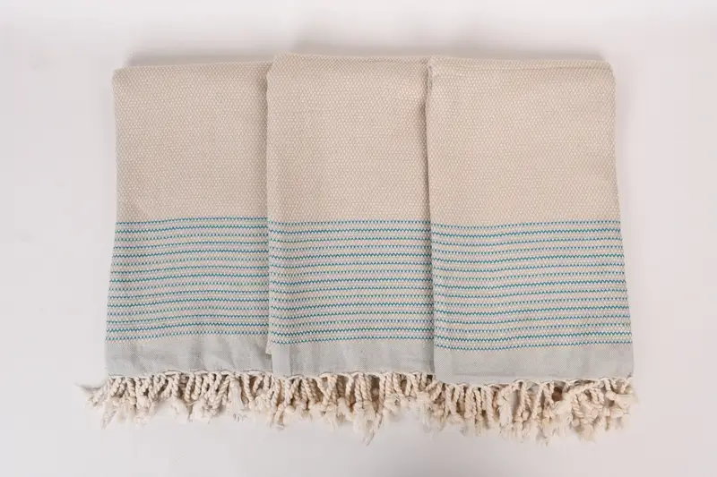 Beach towel, Quick-Dry Beach Towel, Bachelor Towel, Embroidery Towels, Turkish Beach Towel Bulk, Absorbent Turkish towel, 64x40 Cotton Striped Towel - 7