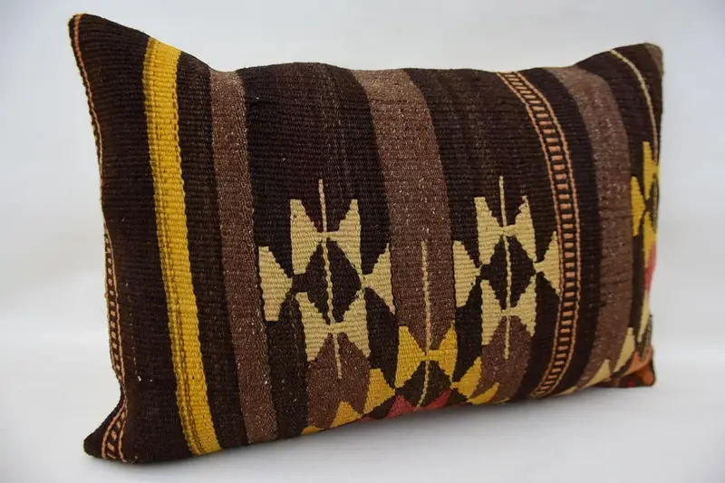 16x24 Brown Pillow Cover, Pillow Sham, Ethnic Pillow Cover Cushion, Boho Pillow, Gift Pillow, Office Chair Cushion Cover, Home Decor Pillow - 2
