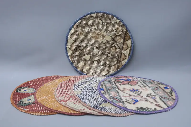 Manteles individuales bohemios rojos y marrones, 25 pulgadas de ancho para decoración de Acción de Gracias