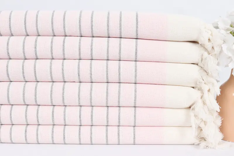 Turkish Towel Hand Towel, Monogram Hand Towel, Embroidery Towels, 36x18 Cotton Striped Terry Towel, Organic Towel, Personalized Kitchen Towel - 3