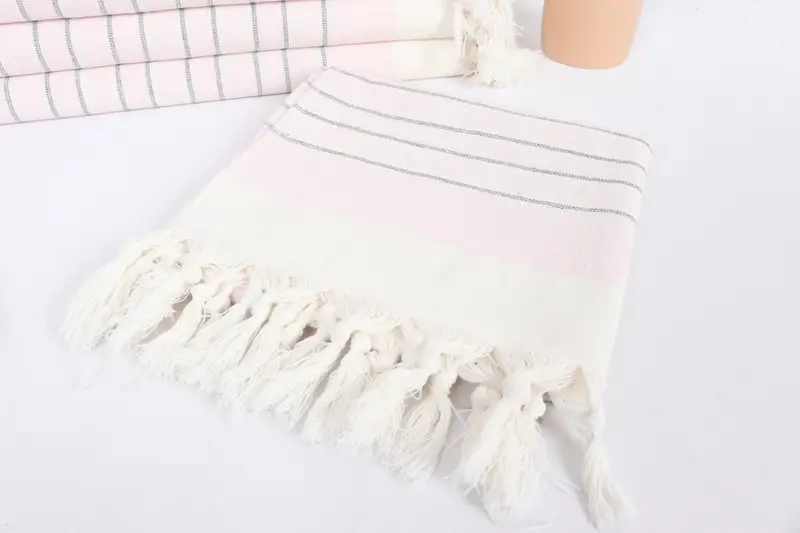 Turkish Towel Hand Towel, Monogram Hand Towel, Embroidery Towels, 36x18 Cotton Striped Terry Towel, Organic Towel, Personalized Kitchen Towel - 5