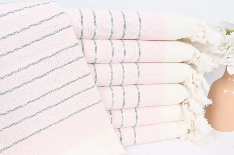 Turkish Towel Hand Towel, Monogram Hand Towel, Embroidery Towels, 36x18 Cotton Striped Terry Towel, Organic Towel, Personalized Kitchen Towel - 1