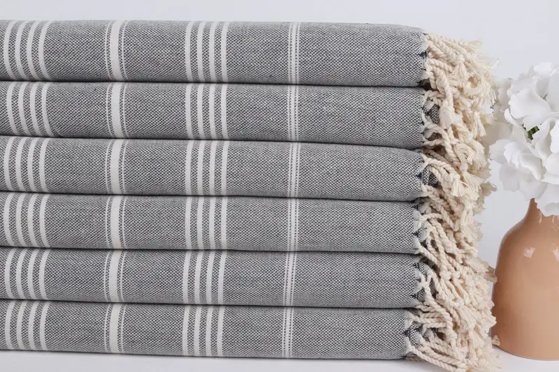 Hammam Towel USA, Personalized Wedding Gift For Couple, Monogrammed Beach Towel, Bachelor Gifts, 68x40 Cotton Striped Towel, Absorbent Turkish towel - 3