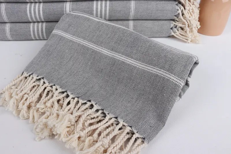 Hammam Towel USA, Personalized Wedding Gift For Couple, Monogrammed Beach Towel, Bachelor Gifts, 68x40 Cotton Striped Towel, Absorbent Turkish towel - 4