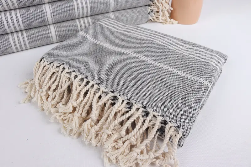 Hammam Towel USA, Personalized Wedding Gift For Couple, Monogrammed Beach Towel, Bachelor Gifts, 68x40 Cotton Striped Towel, Absorbent Turkish towel - 5