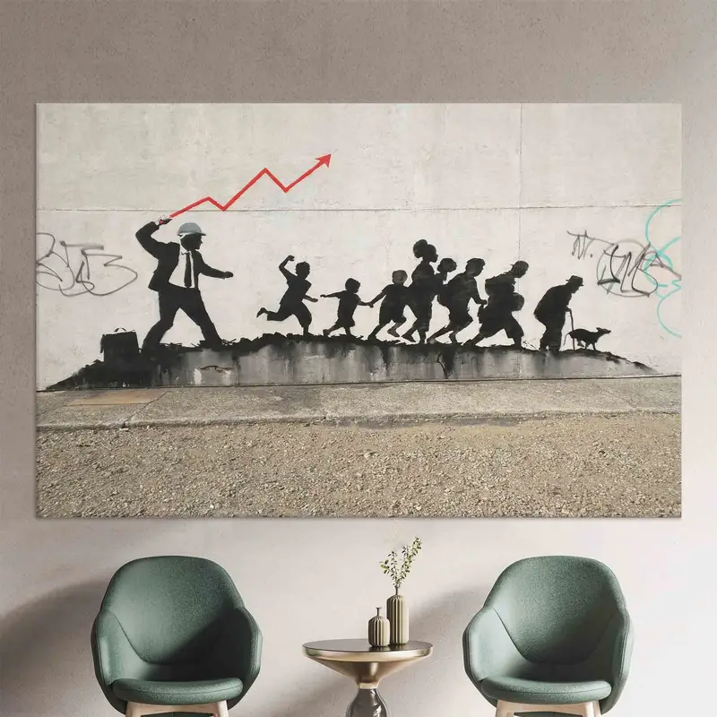 キャンバス プリント: バンクシーのコニーアイランド グラフィティ - ニューヨーク ストリート アート