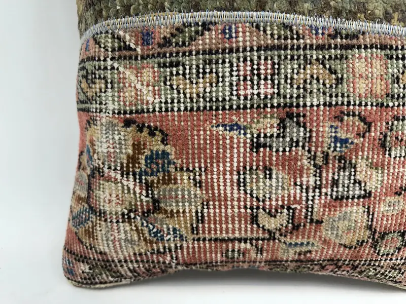 Antique Pillows, Pillow, Boho Pillow, Bolster Cushion Case, 16x16 Red Cushion, Handmade Throw Cushion Case, Vintage Kilim Pillow Pillow, Gift Pillow - 2