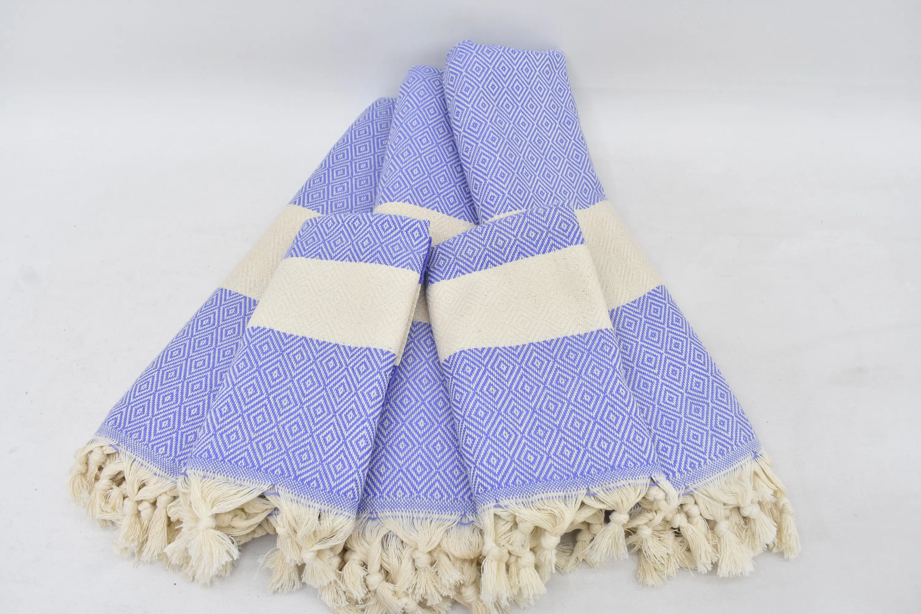 Lavender Diamond Towel Organic Cotton Bachelorette Party Gift, 70x40 Inches - 1