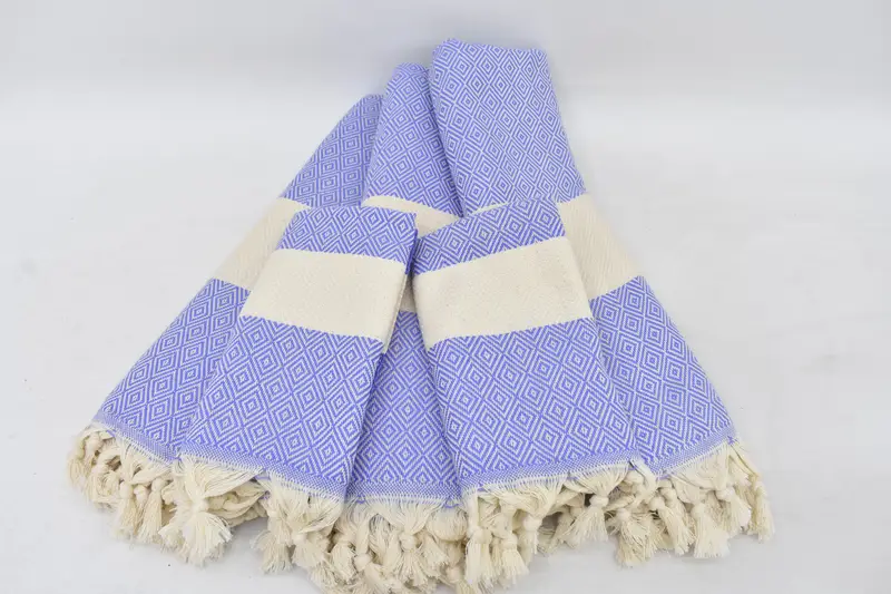 Lavender Diamond Towel Organic Cotton Bachelorette Party Gift, 70x40 Inches