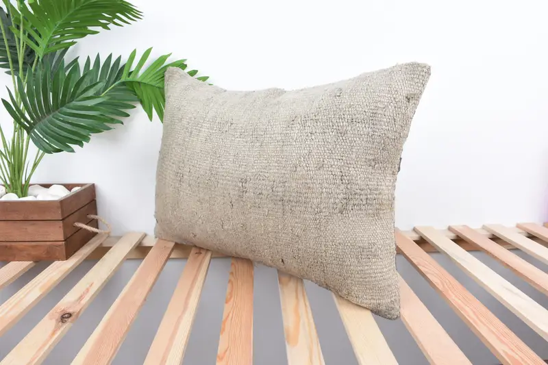 Square Throw Pillow, Kilim Cushion Sham, 16x24 Brown Pillow Cover, Antique Pillows, Cushion Cover, Boho Pillow Sham Cover, Wholesale Cushion - 5