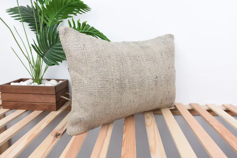 Square Throw Pillow, Kilim Cushion Sham, 16x24 Brown Pillow Cover, Antique Pillows, Cushion Cover, Boho Pillow Sham Cover, Wholesale Cushion - 4