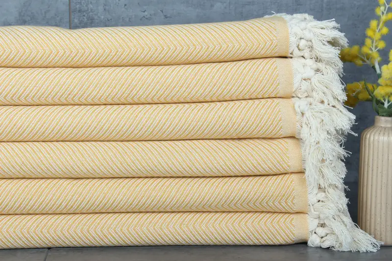 Throw Blanket Couch, 84x68 Cotton Zig zag Towel, First Wedding Anniversary Gift, Decorative Blanket, Personalized Gift For Him, Personalized Blanket - 1