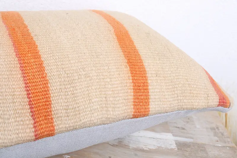Wholesale Pillow Cover, Throw Kilim Pillow, Kilim Pillow, Kilim Pillow Cover, Cushion Cover, Authentic Cushion Cover, 12x20 Beige Cushion Case - 6