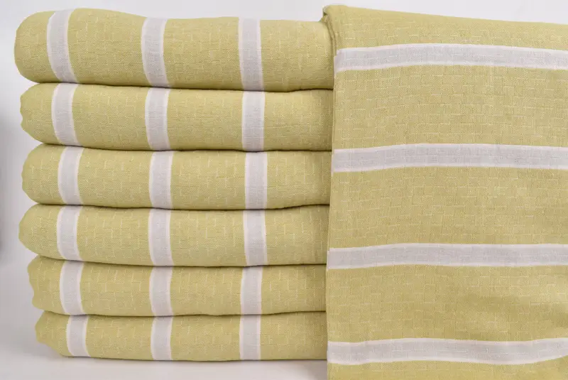 Merry Christmas Gifts, Woven Blanket, 96x84 Cotton Striped Towel, Extra Large Tablecloth, Decorative Blanket, Organic Throw, Personalized Blanket - 3