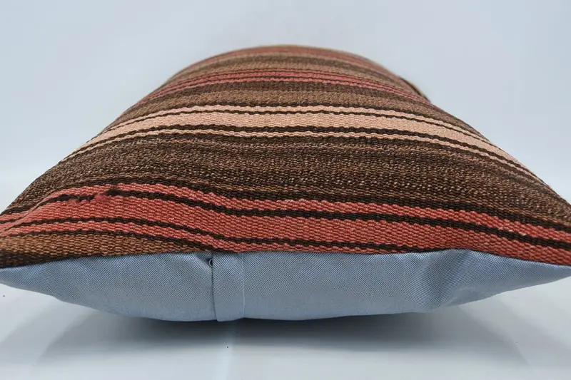 Vintage Pillow, Couch Cushion Case, Pillow for Sofa, Ethnical Kilim Rug Pillow, Pillow Cover, 20x28 Brown Pillow, Yoga Cushion Cover - 5