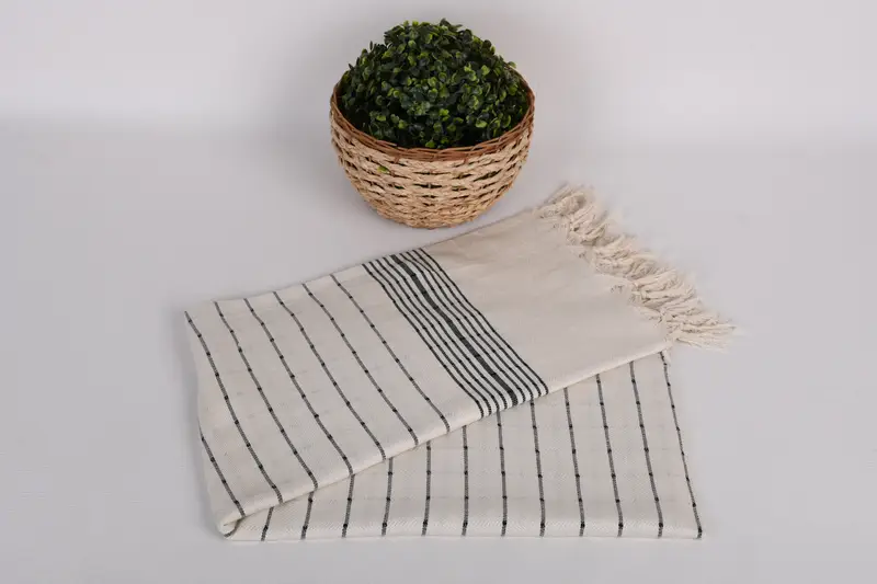 Quick-dry peshtemal, 70x40 Cotton Striped Towel, Personalised Gift, Friends Beach Towel, Sand-resistant towel, Spa Towel, Personalized Turkish Towel - 4