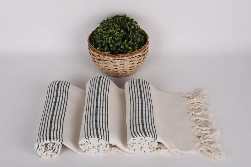 Quick-dry peshtemal, 70x40 Cotton Striped Towel, Personalised Gift, Friends Beach Towel, Sand-resistant towel, Spa Towel, Personalized Turkish Towel - 8