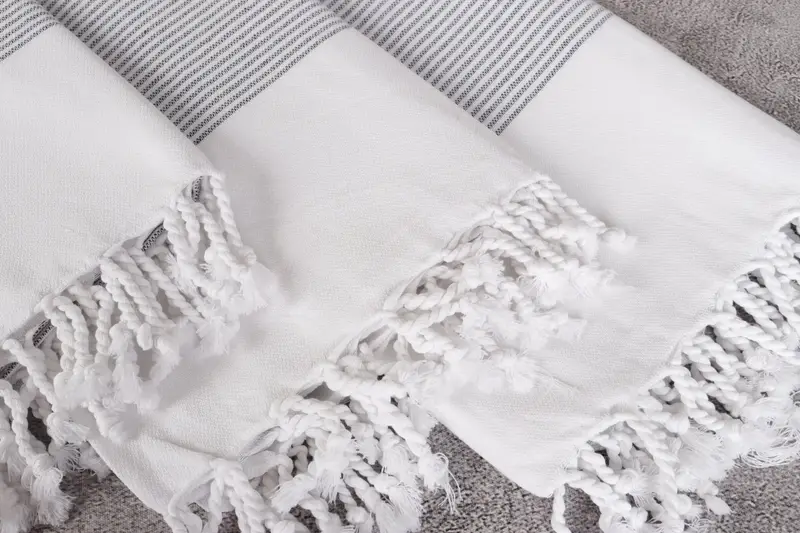 Decorative Towel, Custom Towel, 70x36 Cotton Striped Towel, Bridesmaid Proposal Gift, Travel Towel, Personalized Bridesmaid Gift, Turkish bath towel - 5