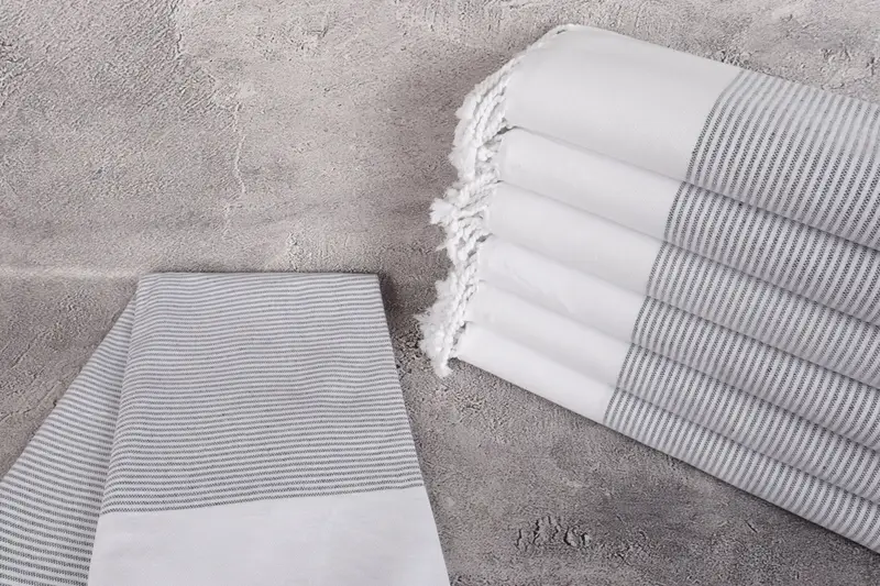 Decorative Towel, Custom Towel, 70x36 Cotton Striped Towel, Bridesmaid Proposal Gift, Travel Towel, Personalized Bridesmaid Gift, Turkish bath towel - 2
