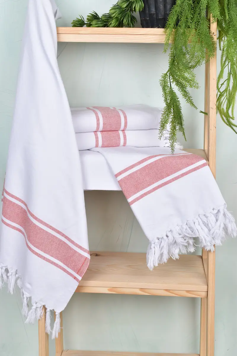 Monogrammed Turkish Towel, Custom Name Towel, Wedding Gift, Wedding Towel, Bath towel, Handmade Gift, 70x40 Cotton Striped Towel, Personalized Gift - 6