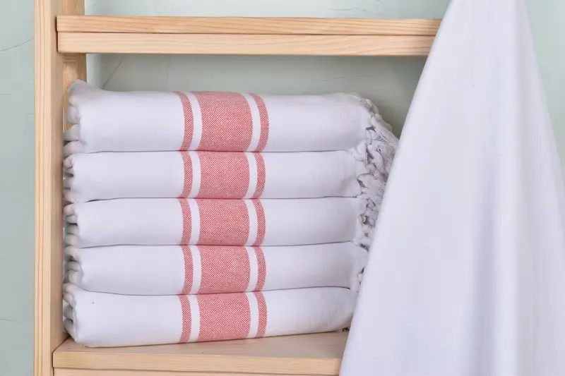 Monogrammed Turkish Towel, Custom Name Towel, Wedding Gift, Wedding Towel, Bath towel, Handmade Gift, 70x40 Cotton Striped Towel, Personalized Gift - 2