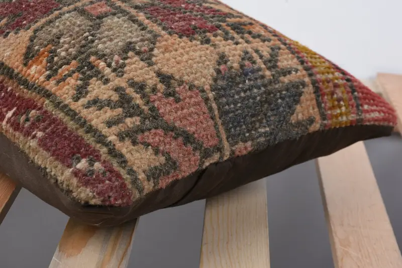 12x20 Beige Cushion Case, Kilim Pillow Cover, Designer Throw Cushion Cover, Vintage Kilim Throw Pillow, Cushion Cover, Ethnical Kilim Rug Pillow - 7