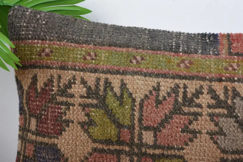 12x20 Beige Cushion Case, Kilim Pillow Cover, Designer Throw Cushion Cover, Vintage Kilim Throw Pillow, Cushion Cover, Ethnical Kilim Rug Pillow - 2