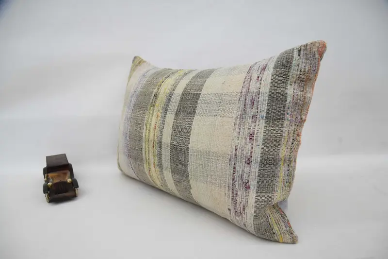 16x24 Brown Cushion, Cushion Cover, Boho Pillow, Aztec Cushion Cover, Knitted Pillow Sham, Bench Cushion Cover, Gift Pillow, Vintage Pillow - 5