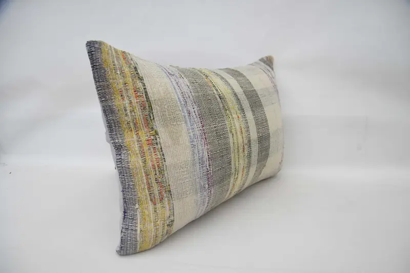 16x24 Brown Cushion, Cushion Cover, Boho Pillow, Aztec Cushion Cover, Knitted Pillow Sham, Bench Cushion Cover, Gift Pillow, Vintage Pillow - 3