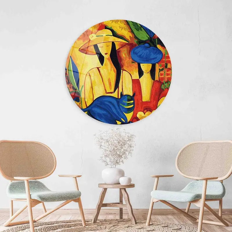 パブロ・ピカソ現代抽象女性カラフルなキャンバスプリント