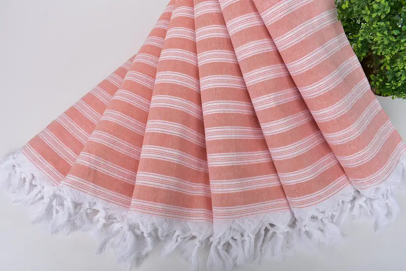 Organic towel, Sand-free towel, Handmade Gift, Pool Towels, 70x40 Cotton Striped Towel, Quick-drying cotton Turkish beach towel, Handmade Gift - 4