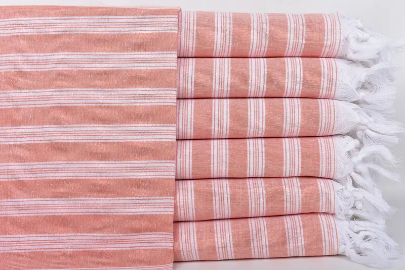 Organic towel, Sand-free towel, Handmade Gift, Pool Towels, 70x40 Cotton Striped Towel, Quick-drying cotton Turkish beach towel, Handmade Gift - 1
