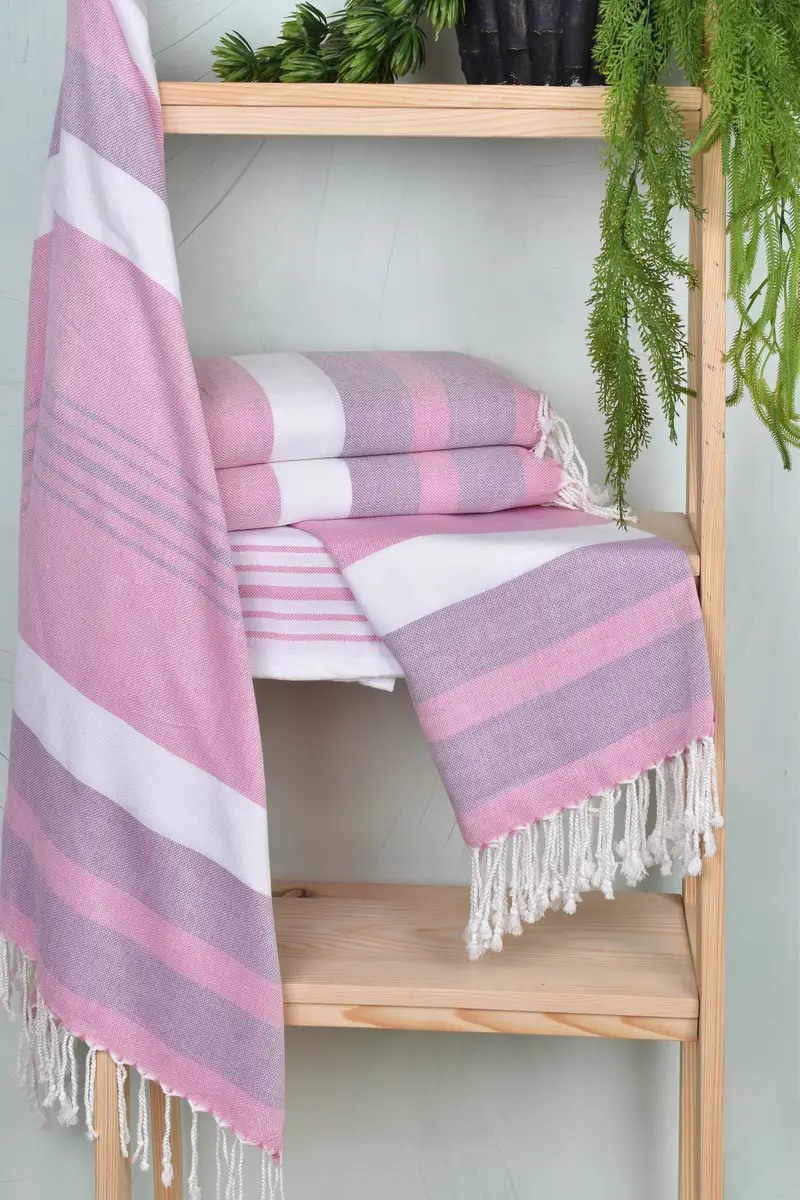 Girl Trip Party Favor, Bachelorette Party Decorations, Turkish towel, Decorative Towel, Halloween Gifts, Soft towel, 70x40 Cotton Striped Towel - 6