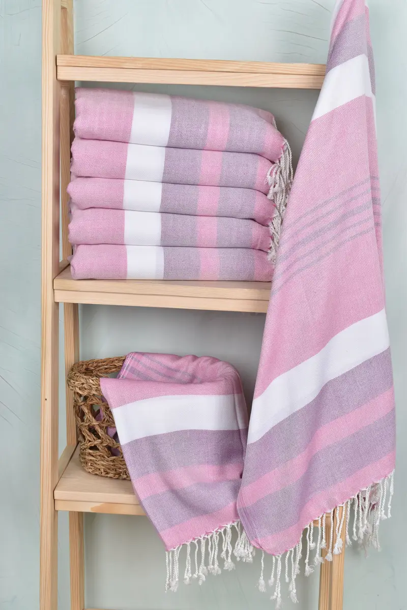 Girl Trip Party Favor, Bachelorette Party Decorations, Turkish towel, Decorative Towel, Halloween Gifts, Soft towel, 70x40 Cotton Striped Towel - 3