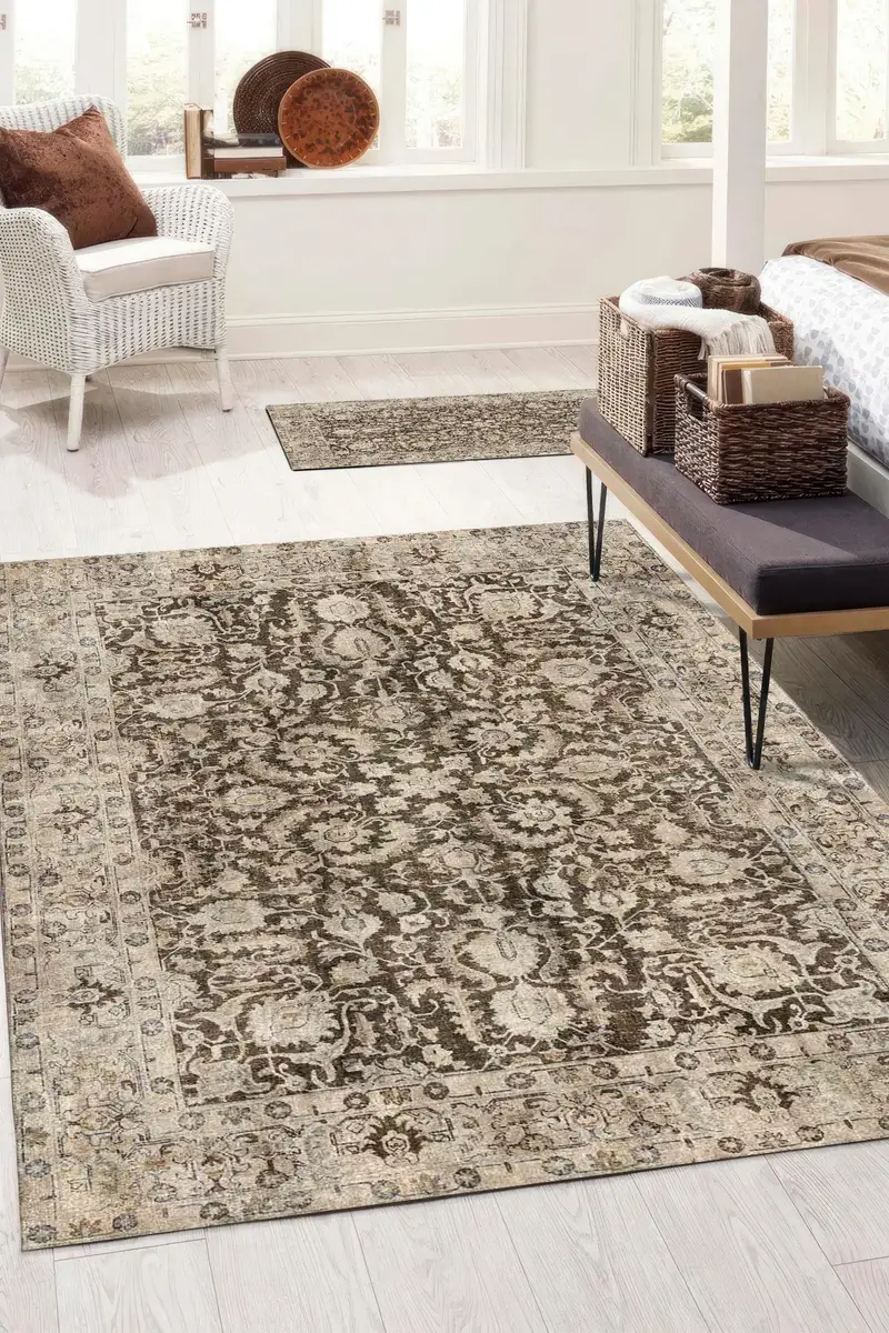 Eleganter bedruckter Teppich: Modernes Design, weicher Stoff, einzigartige Muster