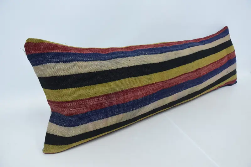 16x48 Blue Pillow, Vintage Kilim Pillow, Ethnic Cushion Cover, Vintage Kilim Throw Pillow, Kilim Pillow Cover, Cushion, Southwestern Cushion - 3