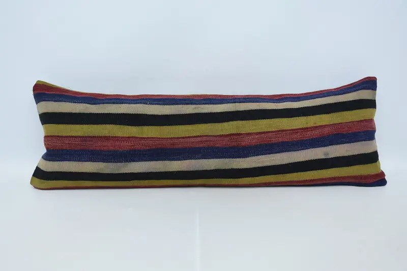 16x48 Blue Pillow, Vintage Kilim Pillow, Ethnic Cushion Cover, Vintage Kilim Throw Pillow, Kilim Pillow Cover, Cushion, Southwestern Cushion - 1