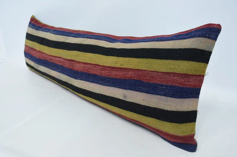 16x48 Blue Pillow, Vintage Kilim Pillow, Ethnic Cushion Cover, Vintage Kilim Throw Pillow, Kilim Pillow Cover, Cushion, Southwestern Cushion - 4