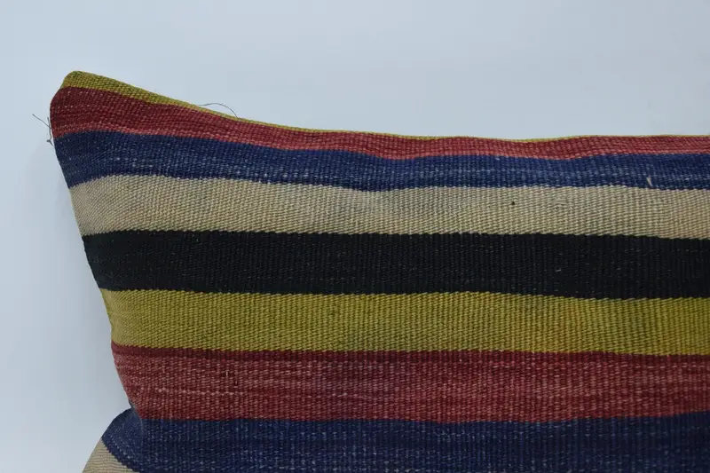 16x48 Blue Pillow, Vintage Kilim Pillow, Ethnic Cushion Cover, Vintage Kilim Throw Pillow, Kilim Pillow Cover, Cushion, Southwestern Cushion - 2