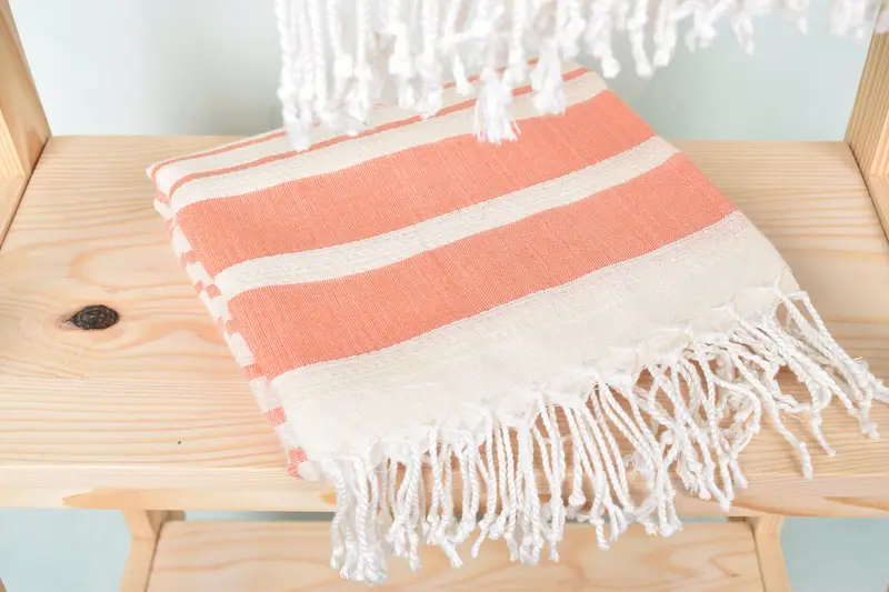 Personalized Gift, Personalized Gift For Her, Sand-free towel, 70x40 Cotton Striped Towel, Fringed Turkish peshtemal beach towel USA, Fouta towel - 5